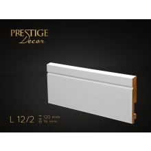 Listwa przypodłogowa MDF Prestige Decor L 12/2 - 16mm - biała - RAL 9003/RAL 9016 - ZAPYTAJ O RABAT