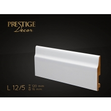 Listwa przypodłogowa MDF Prestige Decor L 12/5 - 16mm - biała - RAL 9003/RAL 9016 - ZAPYTAJ O RABAT