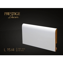 Listwa przypodłogowa MDF Prestige Decor L 15/4 - 19mm - biała - RAL 9003/RAL 9016 - ZAPYTAJ O RABAT