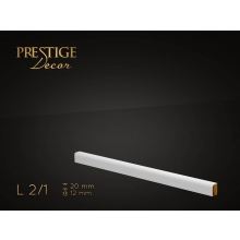 Listwa przypodłogowa MDF Prestige Decor L 2/1 - biała - RAL 9003/RAL 9016 - ZAPYTAJ O RABAT