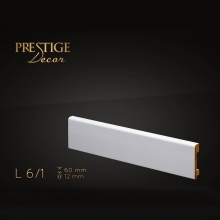 Listwa przypodłogowa MDF Prestige Decor L 6/1 - 12mm - biała - RAL 9003/RAL 9016 - ZAPYTAJ O RABAT