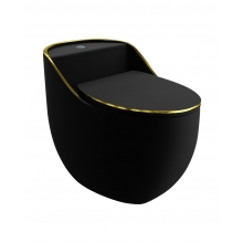 Kompakt WC Lavita Silia Rim Black Gold Line