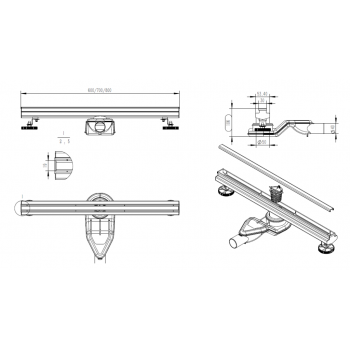 Odpływ Liniowy Lavita Linear Slim 800 - Odpływ prysznicowy 80cm - ZAPYTAJ O RABAT